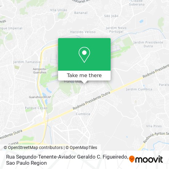 Mapa Rua Segundo-Tenente-Aviador Geraldo C. Figueiredo