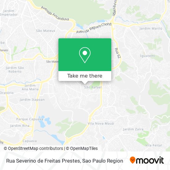 Mapa Rua Severino de Freitas Prestes