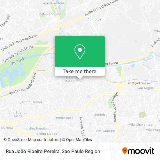 Mapa Rua João Ribeiro Pereira
