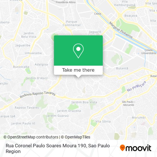 Rua Coronel Paulo Soares Moura 190 map