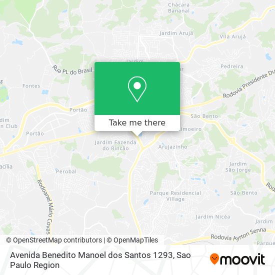 Avenida Benedito Manoel dos Santos 1293 map