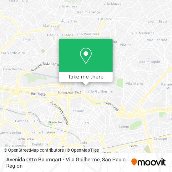Mapa Avenida Otto Baumgart - Vila Guilherme