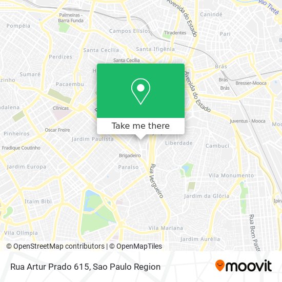 Mapa Rua Artur Prado 615