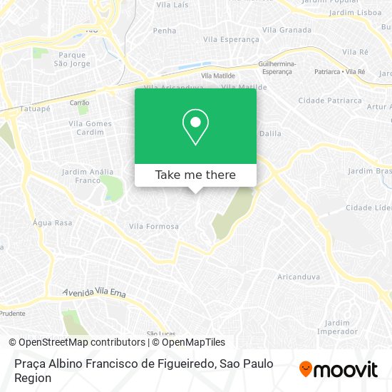 Mapa Praça Albino Francisco de Figueiredo