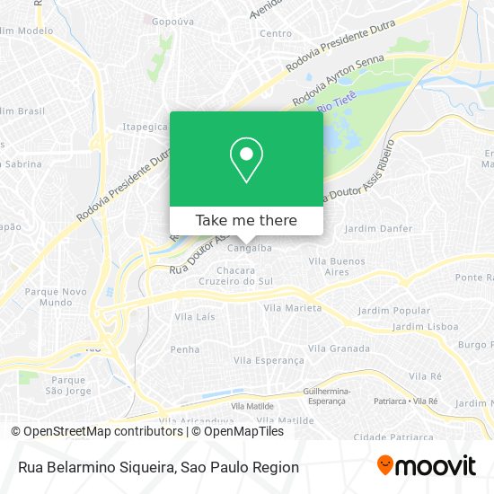 Mapa Rua Belarmino Siqueira
