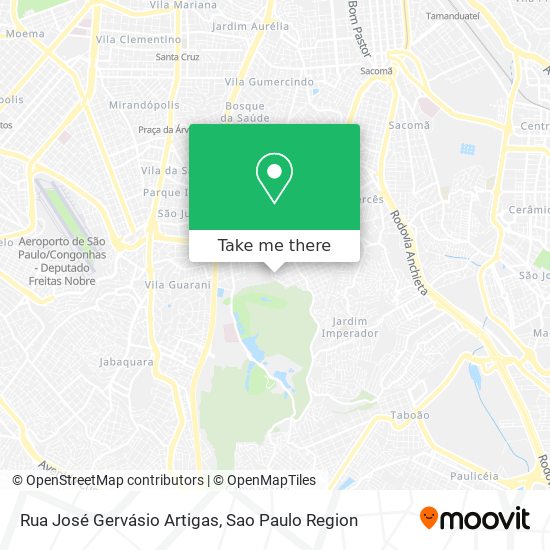 Mapa Rua José Gervásio Artigas