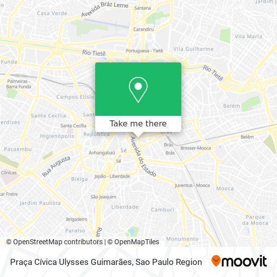 Mapa Praça Cívica Ulysses Guimarães