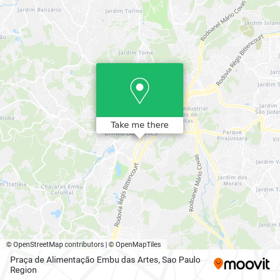 Mapa Praça de Alimentação Embu das Artes