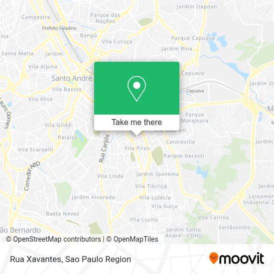 Rua Xavantes map
