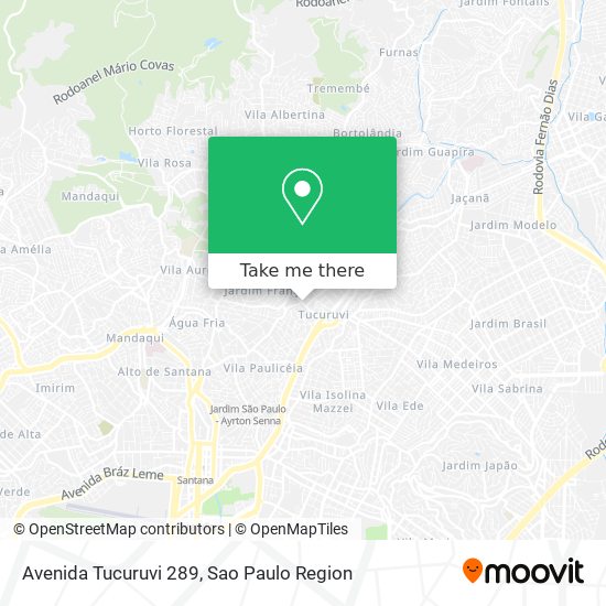 Mapa Avenida Tucuruvi 289