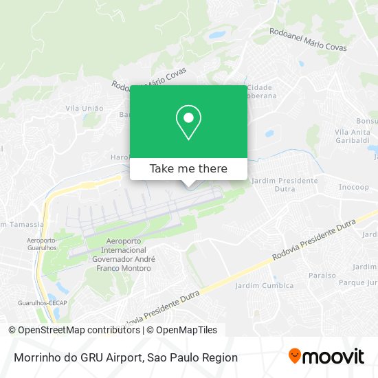 Morrinho do GRU Airport map