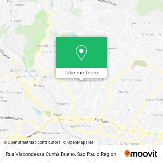 Mapa Rua Viscondessa Cunha Bueno