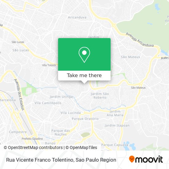 Rua Vicente Franco Tolentino map