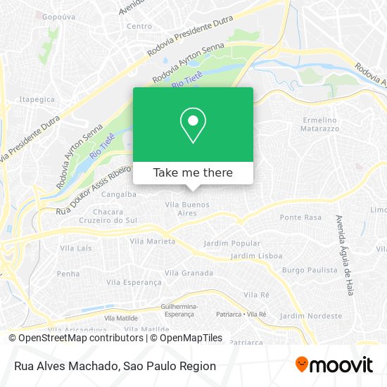 Mapa Rua Alves Machado