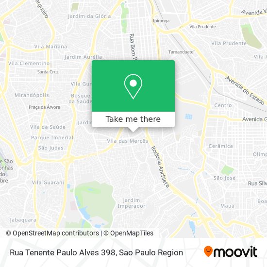 Mapa Rua Tenente Paulo Alves 398