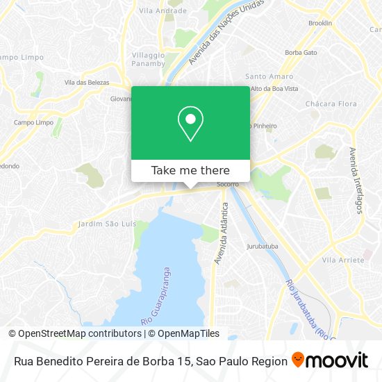 Mapa Rua Benedito Pereira de Borba 15