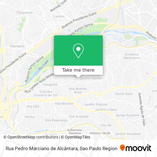 Mapa Rua Pedro Márciano de Alcântara