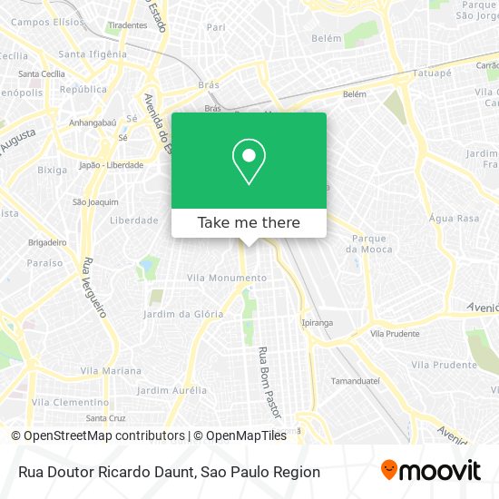 Mapa Rua Doutor Ricardo Daunt