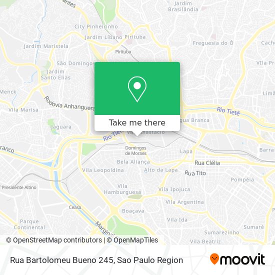 Mapa Rua Bartolomeu Bueno 245