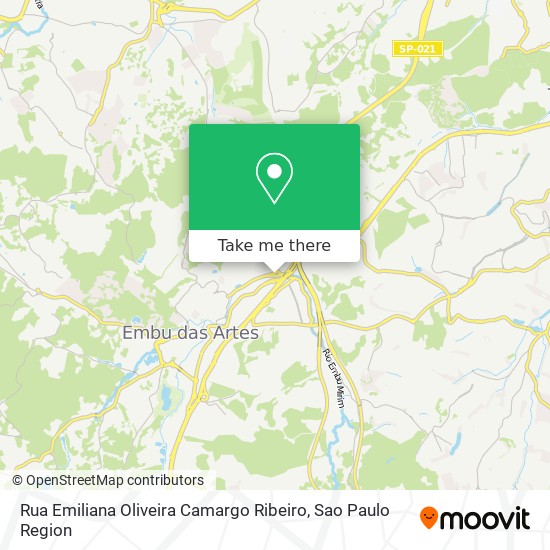Mapa Rua Emiliana Oliveira Camargo Ribeiro