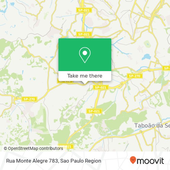 Mapa Rua Monte Alegre 783