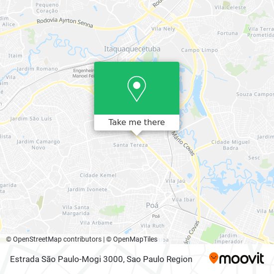 Estrada São Paulo-Mogi 3000 map