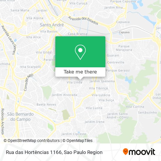 Rua das Hortências 1166 map