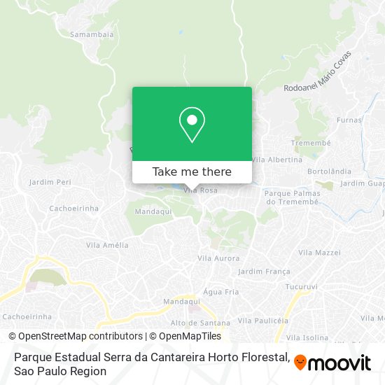 Parque Estadual Serra da Cantareira Horto Florestal map