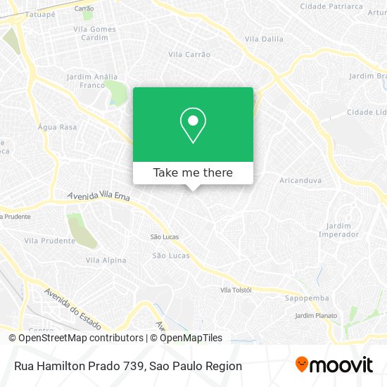 Mapa Rua Hamilton Prado 739