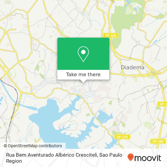 Rua Bem Aventurado Albérico Cresciteli map