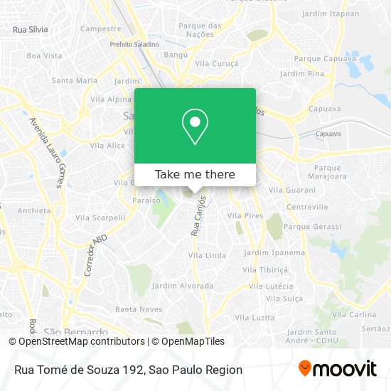 Rua Tomé de Souza 192 map