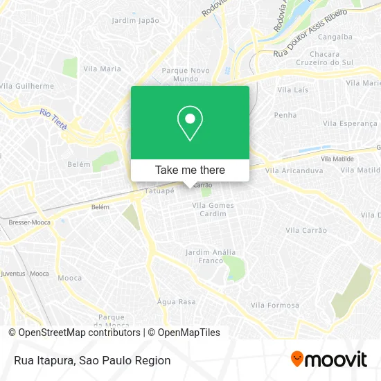 Rua Itapura map