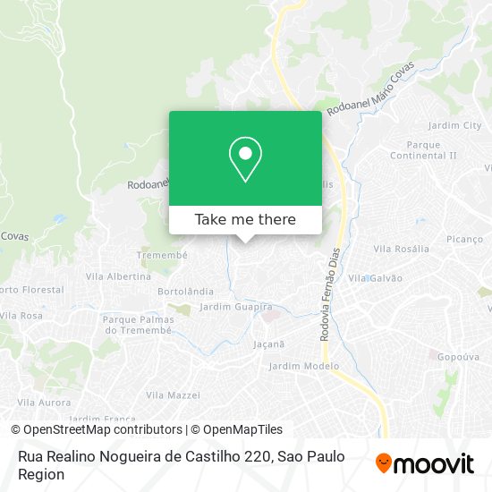 Rua Realino Nogueira de Castilho 220 map