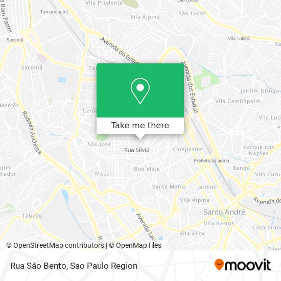 Rua São Bento map