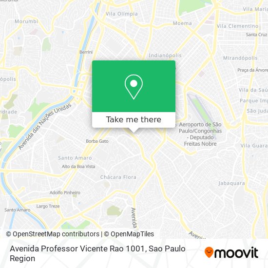 Avenida Professor Vicente Rao 1001 map
