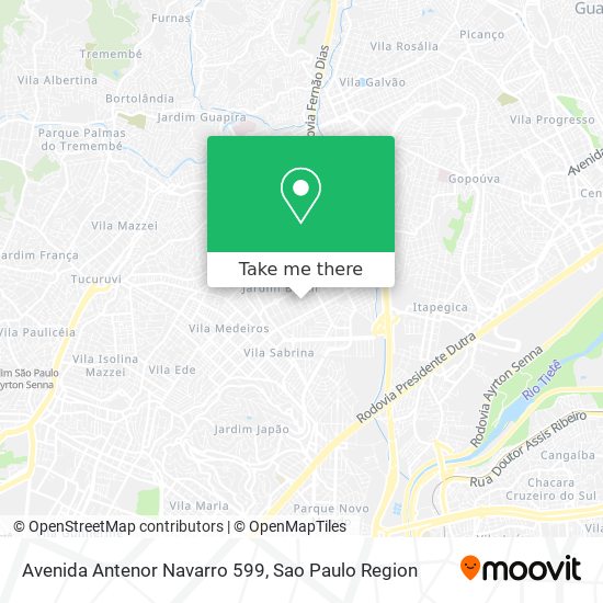 Mapa Avenida Antenor Navarro 599