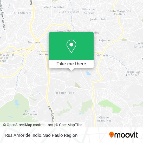 Rua Amor de Índio map