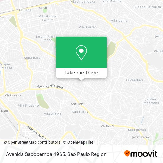 Avenida Sapopemba 4965 map