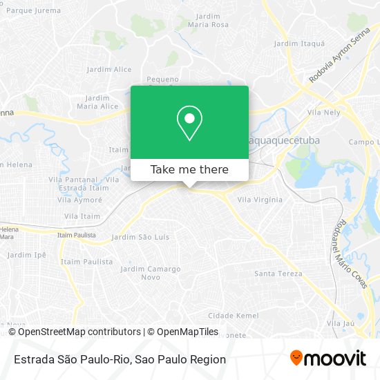 Estrada São Paulo-Rio map