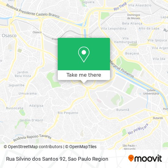 Mapa Rua Silvino dos Santos 92