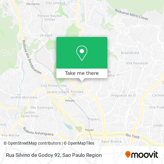 Mapa Rua Silvino de Godoy 92