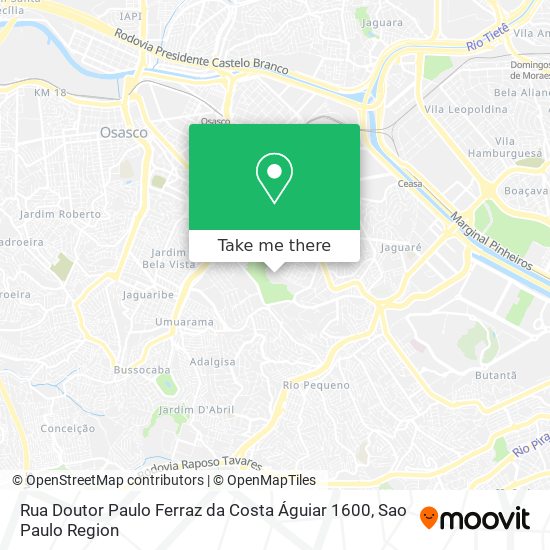 Mapa Rua Doutor Paulo Ferraz da Costa Águiar 1600