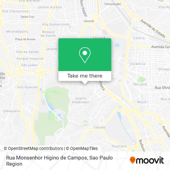 Mapa Rua Monsenhor Higino de Campos
