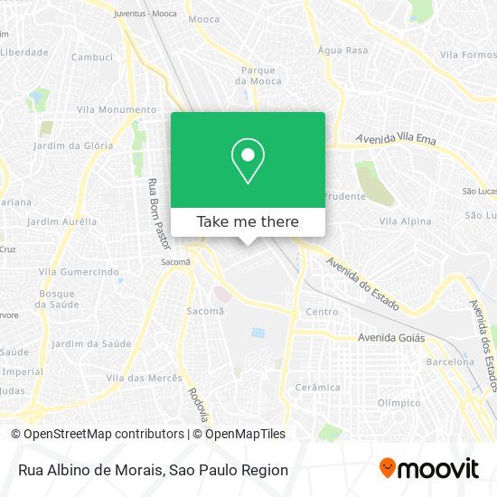 Mapa Rua Albino de Morais