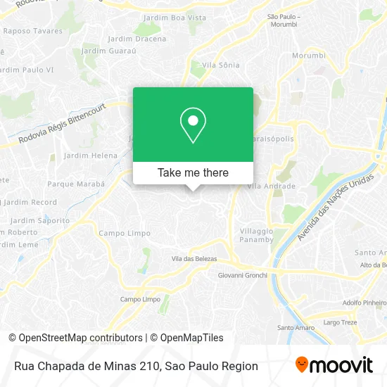 Rua Chapada de Minas 210 map