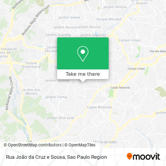 Mapa Rua João da Cruz e Sousa