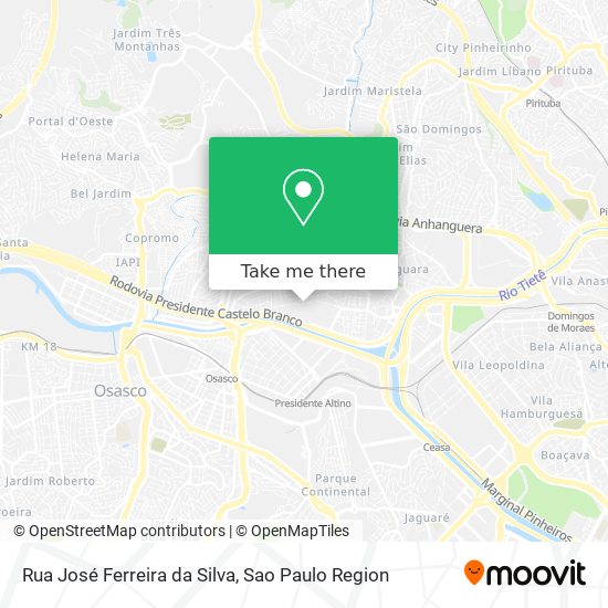 Rua José Ferreira da Silva map