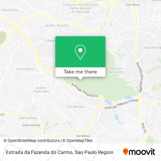 Estrada da Fazenda do Carmo map