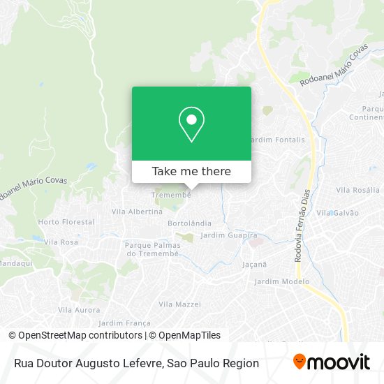 Mapa Rua Doutor Augusto Lefevre