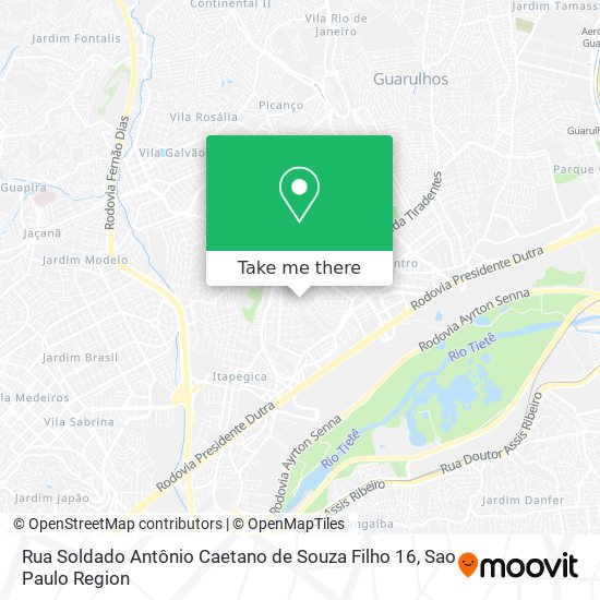 Mapa Rua Soldado Antônio Caetano de Souza Filho 16